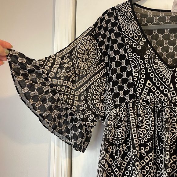 Anthropologie Brooke Eyelet Swing Dress - Picture 3 of 6